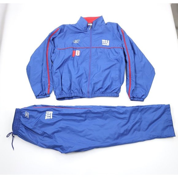 Vintage Reebok XL Team Issued New York Giants Football Warm Up Suit David Baas